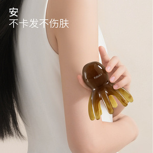 FaSoLa Head Massager <b>Wide</b> Tooth Resin Acupoint Therapy <b>Comb</b> For Scalp Relief - Product Image 4