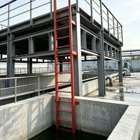 Échelle d'accès verticale en fibre de verre FRP, prix direct usine GRP, échelle de sécurité industrielle isolée pour l'escalade PL01