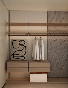 Armario Abierto de Lujo Personalizable con Panel Trasero de Mármol y Almacenamiento en Cajones, <span class=keywords><strong>Muebles</strong></span> Modernos para Vestidor - Product Image 2