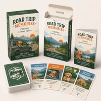 Cartes à Jouer Personnalisées avec Photos de Chiens pour Souvenirs de Voyages en Voiture, Livret Souvenir A5 en Option