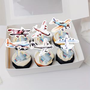 Decoraciones para Pasteles de Avión, Adornos para Fiestas de Cumpleaños con Temática de Aviación y Combate, Suministros para Decoración de Pasteles - Product Image 4