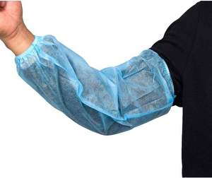 Manchon de protection jetable écologique personnalisé en non-tissé bleu et blanc unisexe, vente en gros d'usine - Product Image 5