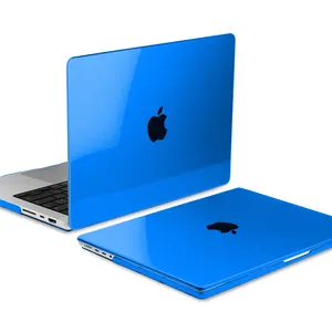 جراب لاب توب PC مصنوع من البلاستيك الشفاف بالكريستال بأكمام صلبة لأجهزة Macbook Air Pro 11 12 13 14 15 16 بوصة موديل رقاقة M1 M2 M3 موديل A2941 A2681