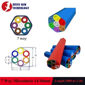 Micro-conduits HDPE à code couleur 4 voies et 7 voies pour l'installation directe de tubes DI pour les projets de déploiement de réseaux de fibres optiques FTTH et FTTx - Product Image 5