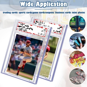 Hot Selling Acrylic Trading <b>Cards</b> <b>Protector</b> Case Acrylic Clear Graded <b>Card</b> Holders Label Position Hard <b>Card</b> Sleeves - Product Image 5