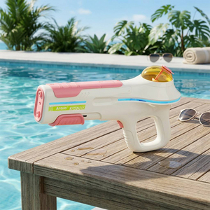 Pistolet à eau électrique avec lumières LED, capacité de 500 ml, jouet lanceur d'eau haute performance, jeu d'été <span class=keywords><strong>en</strong></span> plein <span class=keywords><strong>air</strong></span> pour la plage et la piscine pour enfants - Product Image 4