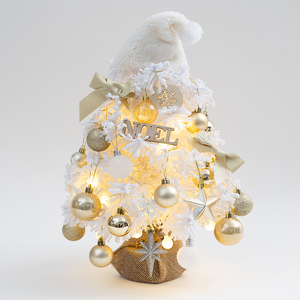 Mini Christmas Tree Small White Christmas Tree with <b>Lights</b> and Music Pre-lit Artificial Christmas Tree Tabletop - Product Image 2