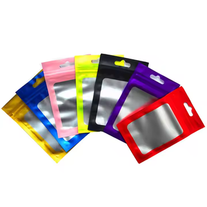 Không Thấm Nước Tùy Chỉnh In Màu Nhôm Lá <span class=keywords><strong>3</strong></span> Bên Nhiệt Con Dấu Gói Dây Kéo Túi Túi Cho Bao Bì Thực Phẩm Với Cửa Sổ - Product Image 2