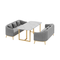 Table à manger et ensembles de chaises meubles de restaurant salle à manger commerciale en métal banquette banquet canapé