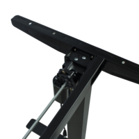 Cadre de bureau électrique moderne noir à moteur unique, réglable en hauteur sur 2 niveaux, pour position assise ou debout, base de bureau ergonomique en métal