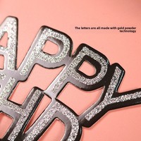Bandeau Chapeau à Lettres pour Décoration de Fête d'Anniversaire d'Enfants, Design Texte Joyeux Anniversaire