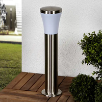 Lampadaire décoratif en acier inoxydable pour extérieur, abat-jour rond, E27, pour pelouse, jardin