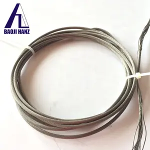 High purity 7x7 1x7 winding method 3mm titanium wire rope for medical