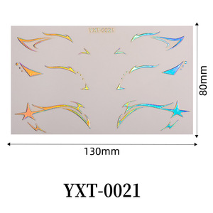 Pegatinas Holográficas Láser Europeas Americanas, Brillantes, de Larga Duración, con Forma Geométrica, para Ojos <span class=keywords><strong>y</strong></span> Rostro, Pegatinas de <span class=keywords><strong>Tatuajes</strong></span> - Product Image 3