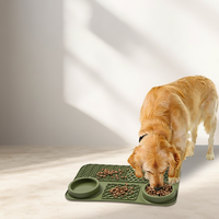 Tapis de léchage premium pour animaux de compagnie, gamelle carrée en silicone écologique de qualité alimentaire pour chiens et chats, vente en gros OEM ODM