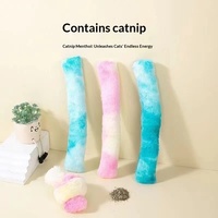 Jouet pour chat et chien : Bâtonnet de chat en peluche avec pochette à herbe à chat et saveur menthe à mâcher, design dégradé