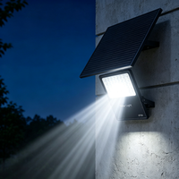 Projecteur solaire LED en aluminium étanche, haute luminosité, température de couleur 6000K, garantie 5 ans, lampe de sécurité extérieure, jardin, patio