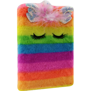 Nuova cancelleria creativa materiale scolastico copertina in peluche unicorno diario promozionale ragazze copertina rigida quaderno carino diario - Product Image 3