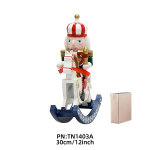 DREA di lusso 30CM cavallo a dondolo schiaccianoci decorazioni di natale decorazione Festival forma bambola fabbrica all'ingrosso - Product Image 3