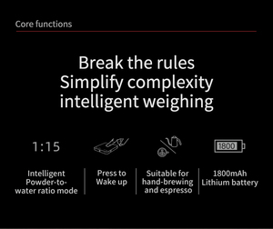 शून्य 2 किलो/0.1g सटीक बहुक्रियाशील डिजिटल मिनी एस्प्रेसो टाइमर के साथ कॉफी स्केल पर डालते हैं - Product Image 3
