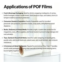 Film rétractable POF de qualité alimentaire robuste, personnalisable avec logo, pour l'emballage industriel des bouteilles/boîtes, machine d'emballage en vrac