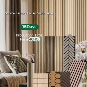 Panneau mural en bois véritable pour la décoration murale des hôtels, style européen, panneau mural en lattes de pierre avec solution de conception graphique - Product Image 2