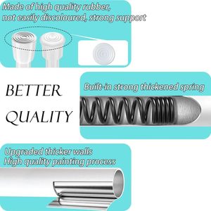 Aroddy có thể điều chỉnh căng thẳng thanh 13mm 40-70cm trắng dễ dàng sử dụng kính thiên văn mở rộng sắt/rèm cực giá rẻ Rèm áp lực - Product Image 4