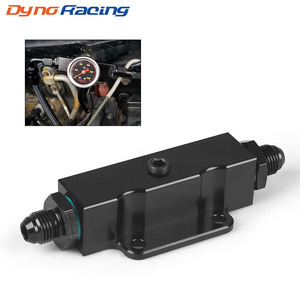 Filtre à carburant en aluminium pour le marché secondaire automobile, interface 1/8 NPT, avec connecteur en plastique intégré 6AN, état neuf, média gaz, emballé dans un sac - Product Image 2