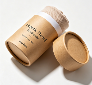 Premium Eco-friendly <b>Clothes</b> Kraft Cardboard Cylinder <b>Box</b> Packaging Scarves T-shirt Paper Tube with Visual Window - Product Image 5