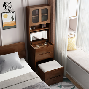 factory made good price custom logo large stock dropshipping dresser <b>table</b> newest design bedroom furniture wood mirror dresser - Product Image 6