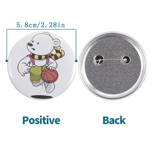 200 Bộ 58Mm Nhựa Vải Nút Nguồn Cung Cấp Cho Nút Maker Máy Bao Gồm Huy Hiệu Trống Nút Pins Kim Loại <span class=keywords><strong>Pin</strong></span> Cover Quay Lại Mới - Product Image 4