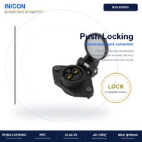 Conector Impermeable para Exteriores IP67 con Conexión Rápida a Presión, Enchufe Macho, Cable, Resistencia a la Corrosión, Certificación CE, RoHS, TUV, UL, M23