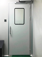Portes battantes modernes en acier galvanisé, design industriel personnalisé pour hôpitaux, portes automatiques pour salles blanches, entrée principale, ateliers et appartements