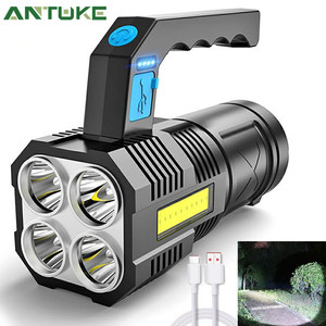 Linterna LED de Cuatro Núcleos, Recargable, Portátil, para Camping, de Alta Intensidad, Luz Blanca de Largo Alcance - Product Image 2
