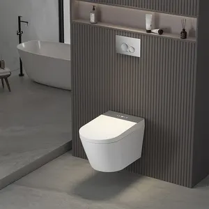 Not Included Concealed Cistern Display Screen P Trap Intelligent Toilet Wall-hung Smart Toilet