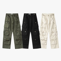 Pantalon cargo baggy tactique 5 poches de haute qualité pour femmes, style hip-hop, design plat devant, vente en gros pour filles