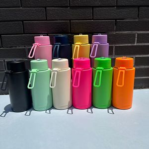 Botella de Agua Deportiva de Acero Inoxidable Reutilizable con Aislamiento al Vacío de Doble Pared <span class=keywords><strong>Frank</strong></span> de 34 oz/1000 ml, con Tapa de Paja Abatible y Correa - Product Image 1