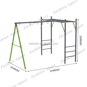 ज़ोशाइन मल्टीफंक्शनल बंदर बार बच्चों और वयस्कों के बच्चों के लिए आउटडोर चढ़ाई फ्रेम के साथ सेट - Product Image 2