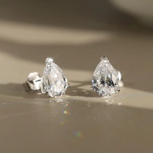 Most Selling Moissanite <b>Stud</b> <b>Earrings</b> with 925 Sterling <b>Silver</b> for Women Jewelry and Special Occasions Available For Sale - Product Image 4
