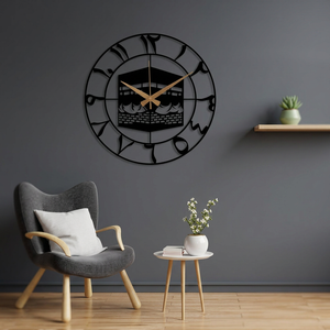 Modern Metal <b>Wall</b> <b>Clock</b> Round Abstract Geometric Design Quartz Analog <b>Silent</b> Living Room Hanging Decor - Product Image 6