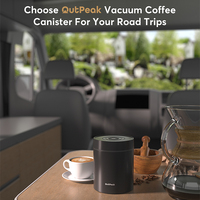 Boîte à café sous vide automatique en acier inoxydable, écologique, hermétique, capacité 1,5 L (17,6 oz), fonctionnement à un bouton