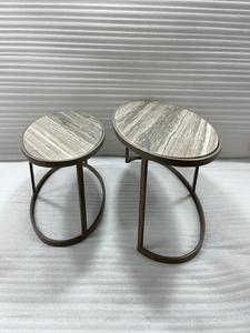Designer Handcrafted <b>Nesting</b> Coffee <b>Table</b> Set Luxury Living Room Furniture Round Accent <b>Tables</b> for Home Hotel Interior Decor - Product Image 6