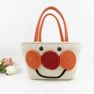 Paniers de rangement et sacs à main artisanaux pour le shopping, sacs pour femmes en fil de coton à motifs de dessins animés, vente en gros - Product Image 3