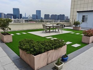 Tapis vert haute simulation, gazon artificiel, pelouse synthétique, tapis de jardin réaliste pour extérieur - Product Image 4