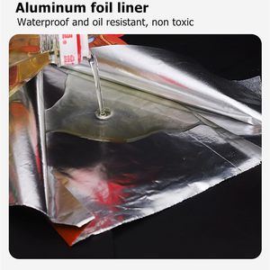 Bolsas Aislantes <span class=keywords><strong>de</strong></span> Material Compuesto <span class=keywords><strong>de</strong></span> Papel <span class=keywords><strong>de</strong></span> Aluminio Antigrasa Personalizadas al por Mayor para Empacar Alimentos para Barbacoas Familiares, Comida para Llevar, Picnics y Fiestas - Product Image 4