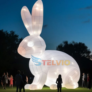 Modèle de <span class=keywords><strong>lapin</strong></span> <span class=keywords><strong>blanc</strong></span> géant gonflable décoratif avec éclairage LED, <span class=keywords><strong>lapin</strong></span> gonflable publicitaire pour les événements - Product Image 4