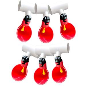 Comedero de pollos de PVC T con taza de goteo Bebedero de pezón <span class=keywords><strong>común</strong></span> para aves de corral - Product Image 4