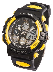Japonés de cuarzo movimiento resistente al agua reloj con pantalla doble de lujo de los hombres y las mujeres relojes - Product Image 4