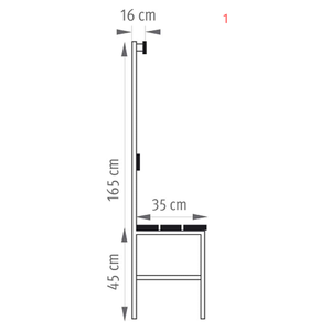 Appendiabiti Moderno da Parete in Metallo e Panca Contenitore per Soggiorno dal Design Regolabile - Product Image 4