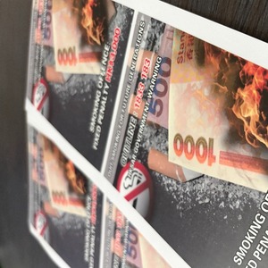Etiquetas de advertencia de salud impresas personalizadas altamente efectivas, pegatinas promocionales antitabaco para materiales de embalaje de tabaco - Product Image 1